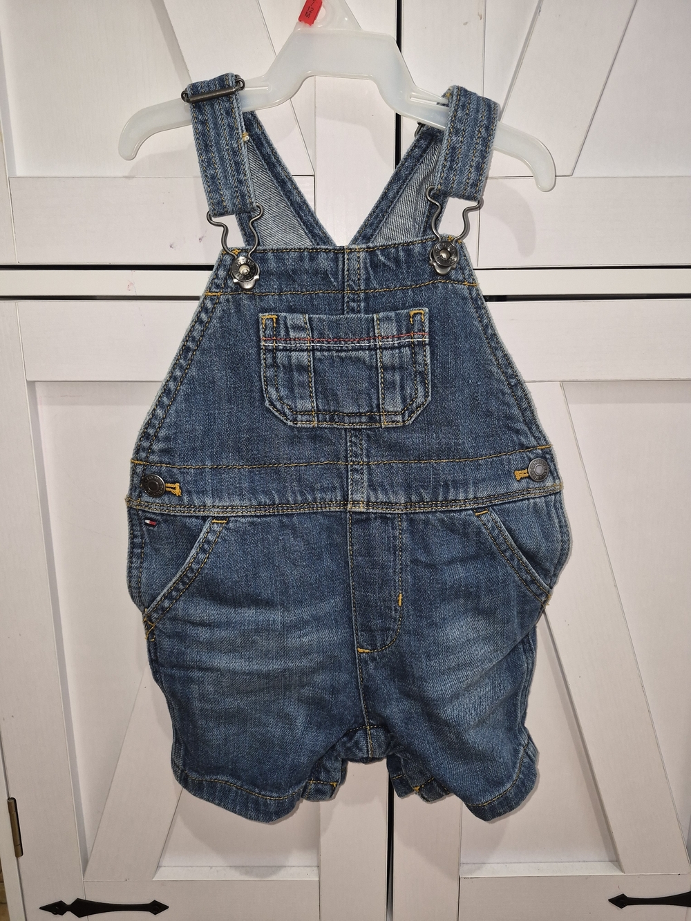 Tommy Hilfiger Blue Denim Kids Short Overalls
